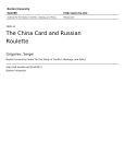 The China Card and Russian Roulette - OpenBU