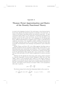 Thomas–Fermi Approximation and Basics of the Density Functional