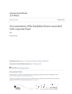 An examination of the fraudulent factors associated with