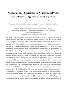 Plasmonic Doped Semiconductor Nanocrystals: Properties