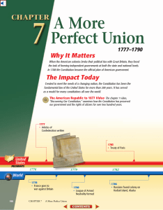 Chapter 7: A More Perfect Union, 1777-1790