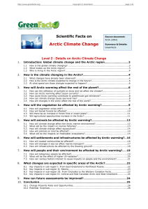 Scientific Facts on Arctic Climate Change