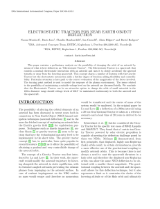 electrostatic tractor for near earth object deflection introduction