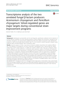 Transcriptome analysis of the two unrelated fungal