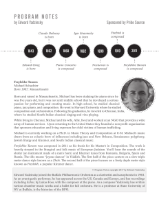 PROGRAM NOTES