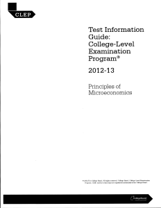 Test Information Guide: College-Level Examination Program° 2012-13
