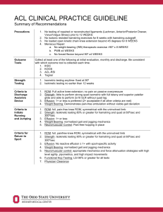 ACL CLINICAL PRACTICE GUIDELINE