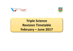 Triple Science Revision Schedule