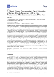 A Climate Change Assessment via Trend Estimation of Certain