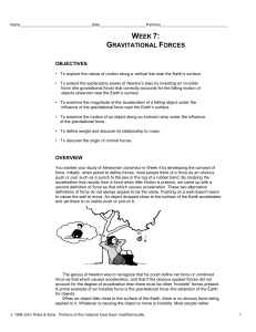 gravitational forces