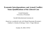 Economic Interdependence and Armed Conflict: Some