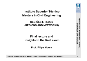 Final lecture - Técnico Lisboa