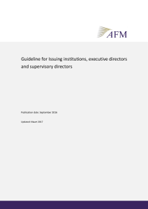 Guideline for Issuing institutions, executive directors and