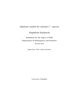 Algebraic models for rational G