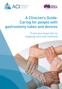 A Clinician`s Guide: Caring for people with gastrostomy tubes and