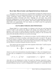 ELECTRIC FIELD LINES AND EQUIPOTENTIAL SURFACES