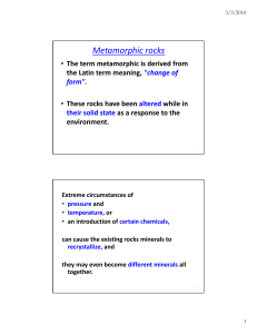 Metamorphic rocks