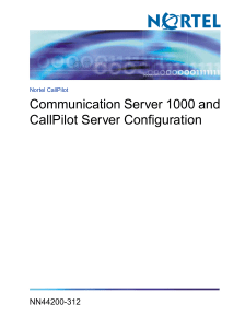 Communication Server 1000 and CallPilot Server