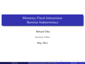 Monetary/Fiscal Interactions: Nominal Indeterminacy