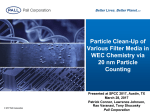 Particle Clean-Up of Various Filter Media in WEC Chemistry via 20