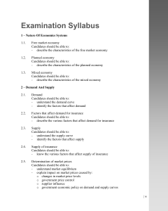 Examination Syllabus - Singapore College of Insurance