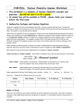 Radioactive Isotopes and Nuclear Equations