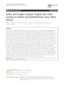 Sulfur and oxygen isotope insights into sulfur cycling in shallow