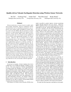 Quality-driven Volcanic Earthquake Detection using Wireless