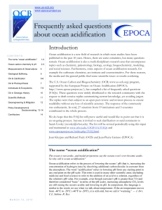 Frequently asked questions about ocean acidification