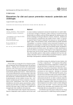 Biomarkers for diet and cancer prevention research