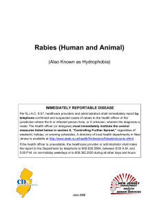 Rabies (Human and Animal)
