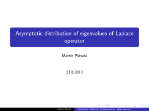 Asymptotic distribution of eigenvalues of Laplace operator