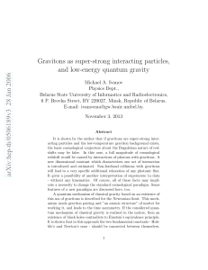 Gravitons as super-strong interacting particles, and low