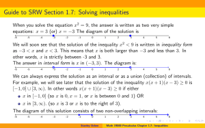 Guide to SRW Section 1.7: Solving inequalities