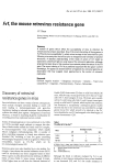 Fv1, the mouse retrovirus resistance gene