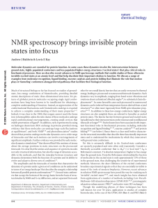 NMR spectroscopy brings invisible protein states into