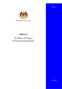 MPSAS 4 The Effects of Changes In Foreign Exchange Rates