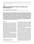 Regulation and Flexibility of Genomic Imprinting