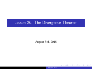 Lesson 26: The Divergence Theorem