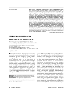 porphyric neuropathy - Deep Blue