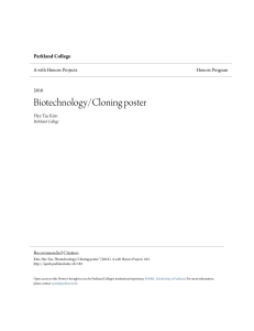 Biotechnology/Cloning poster - SPARK: Scholarship at Parkland