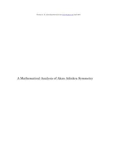 A Mathematical Analysis of Akan Adinkra Symmetry