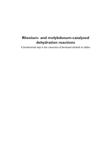 Rhenium- and molybdenum-catalyzed dehydration reactions
