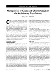Management of Acute and Chronic Cough in the Ambulatory Care