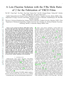 A Low-Fluorine Solution with the F/Ba Mole Ratio of 2 for the