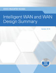 Intelligent WAN and WAN Design Summary (CVD) – October