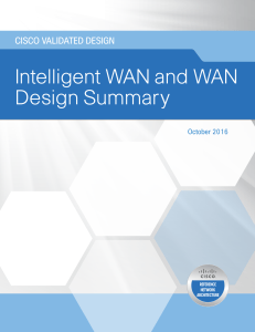 Intelligent WAN and WAN Design Summary (CVD) – October