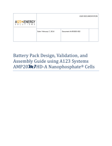 Battery Pack Design, Validation, and Assembly