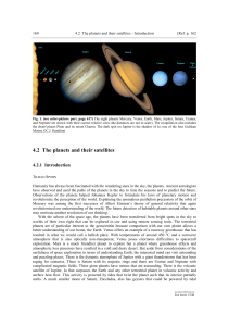 4.2 The planets and their satellites