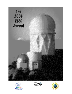 The 2008 RBSE Journal - National Optical Astronomy Observatory
